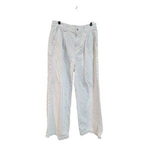 Madewell The Harlow Wide-Leg Jeans In White Denim Size 28